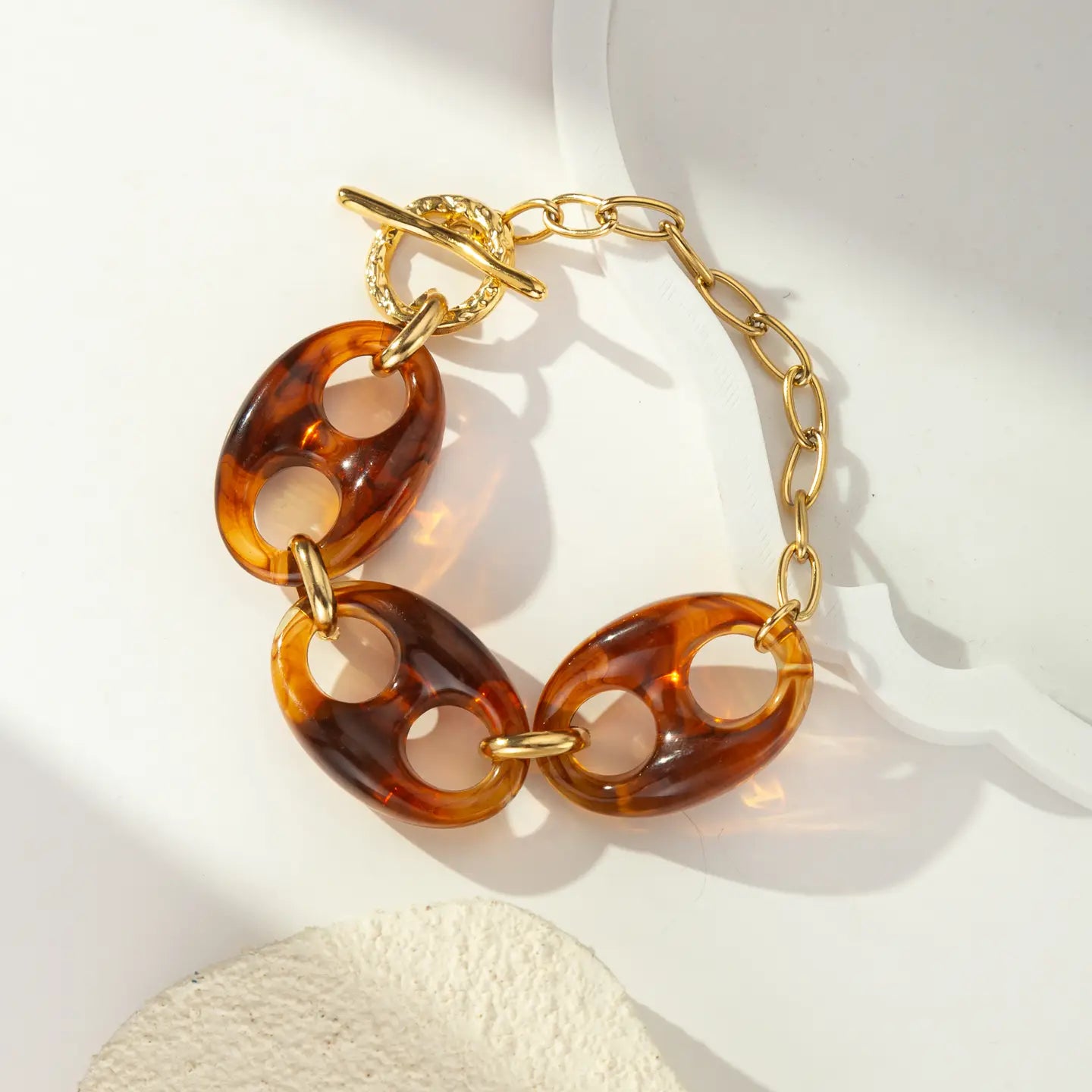 Bracelet à maillons brun