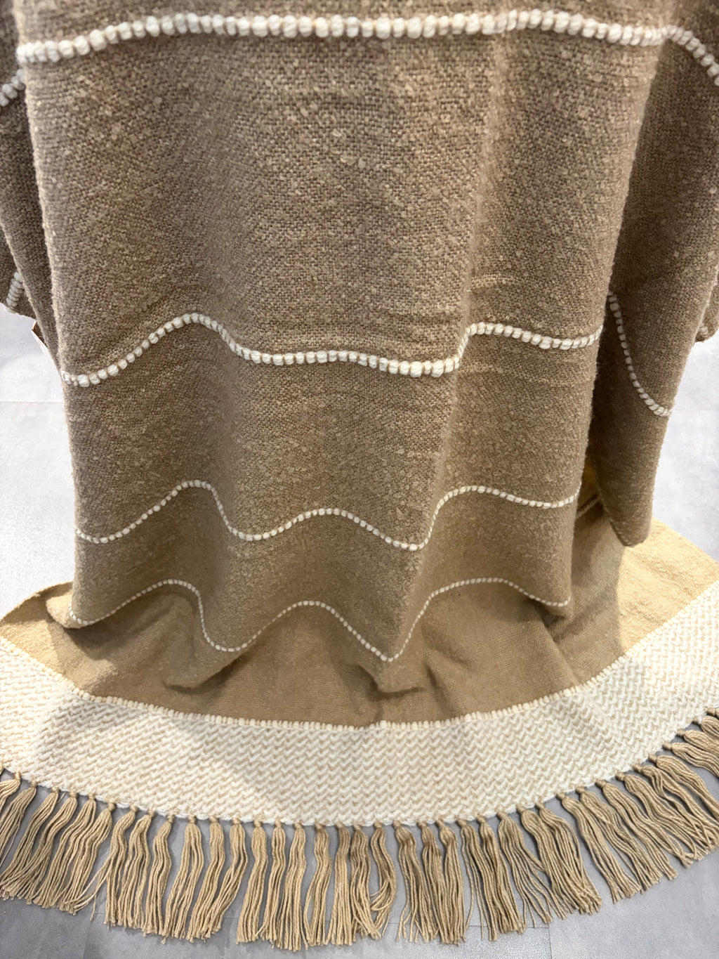 Plaid ultra douillet - Camel et beige