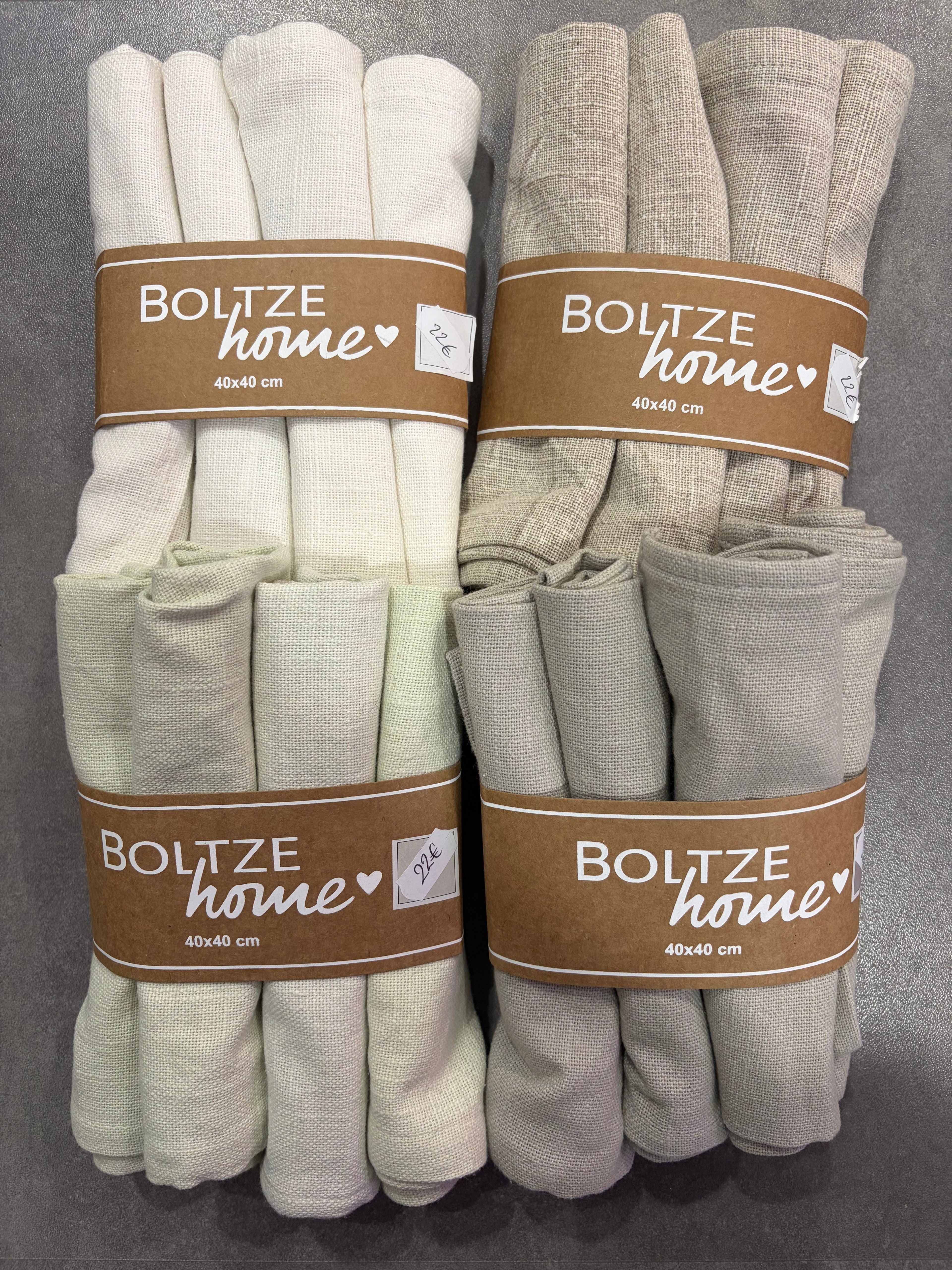 Ensemble de 4 serviettes en coton - 4 variantes de couleurs