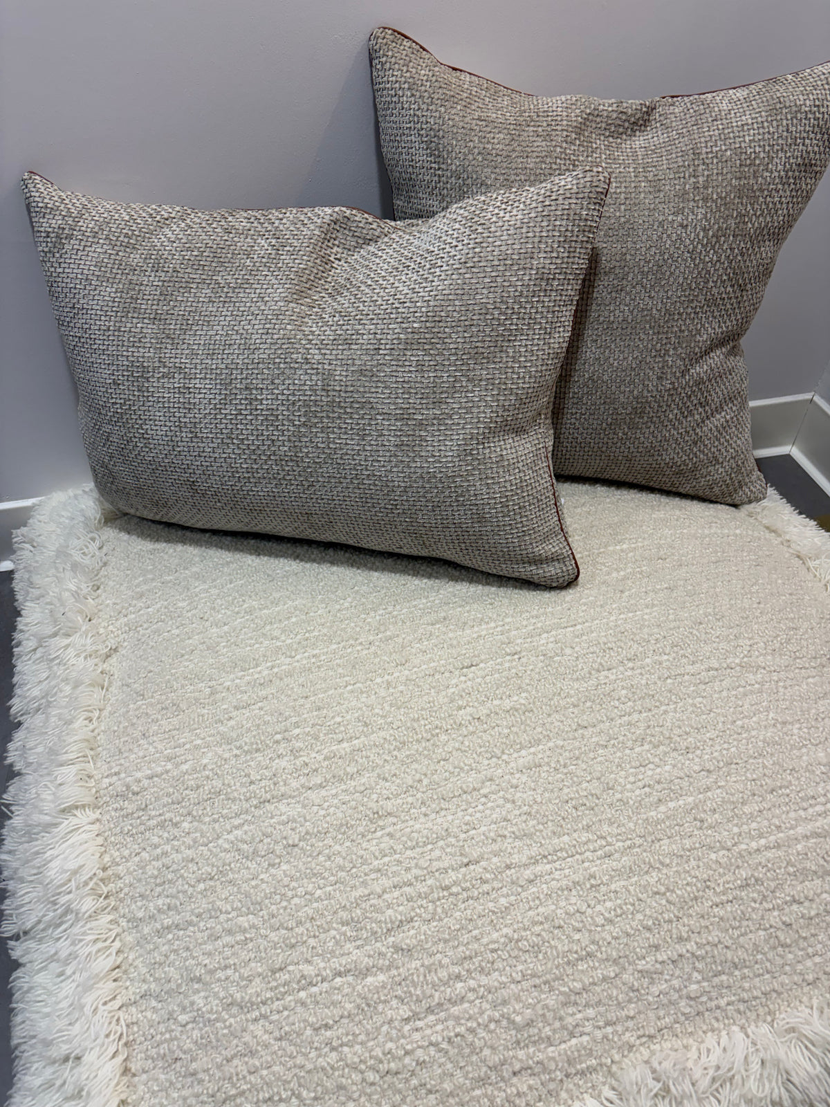 Coussin « Chenille » (beige)