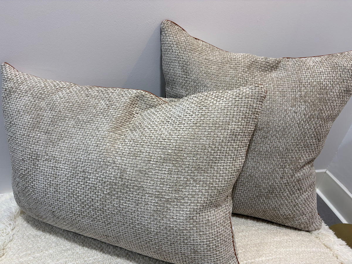 Coussin « Chenille » (beige)