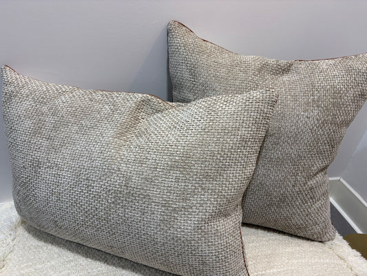 Coussin « Chenille » (beige)
