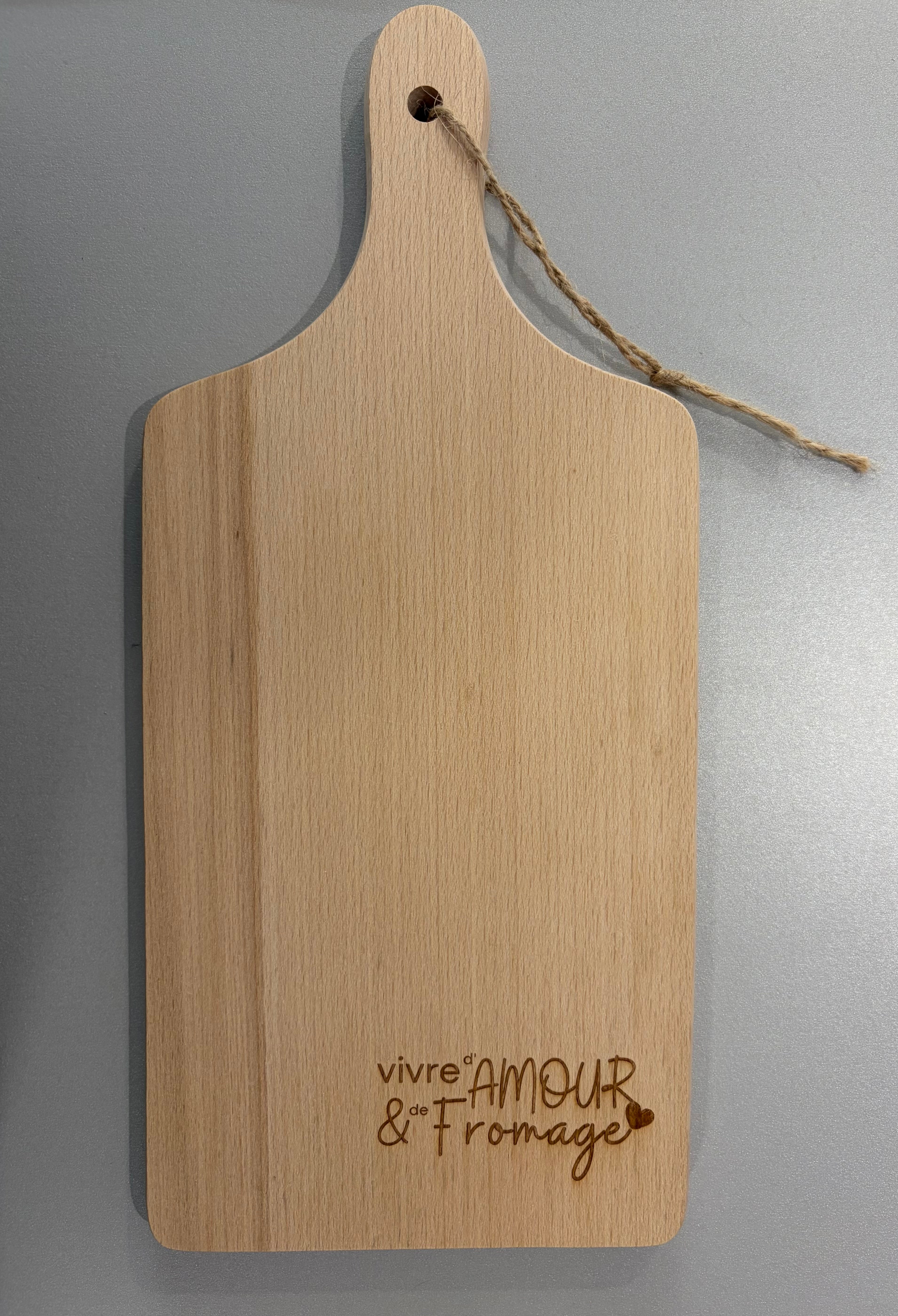 Planche à découper « Vivre d’amour & de fromage »