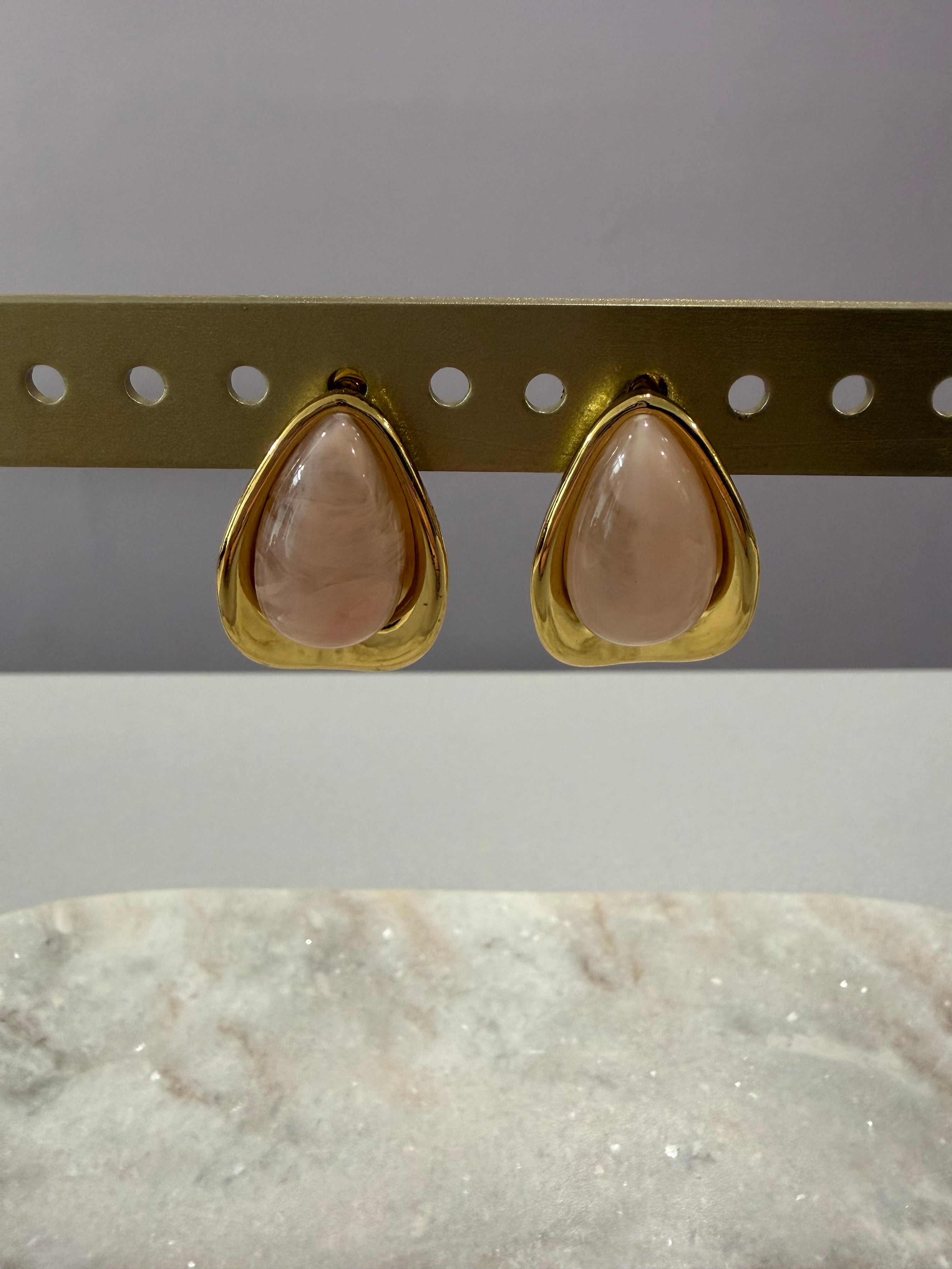 Boucle d’oreille vintage - rose