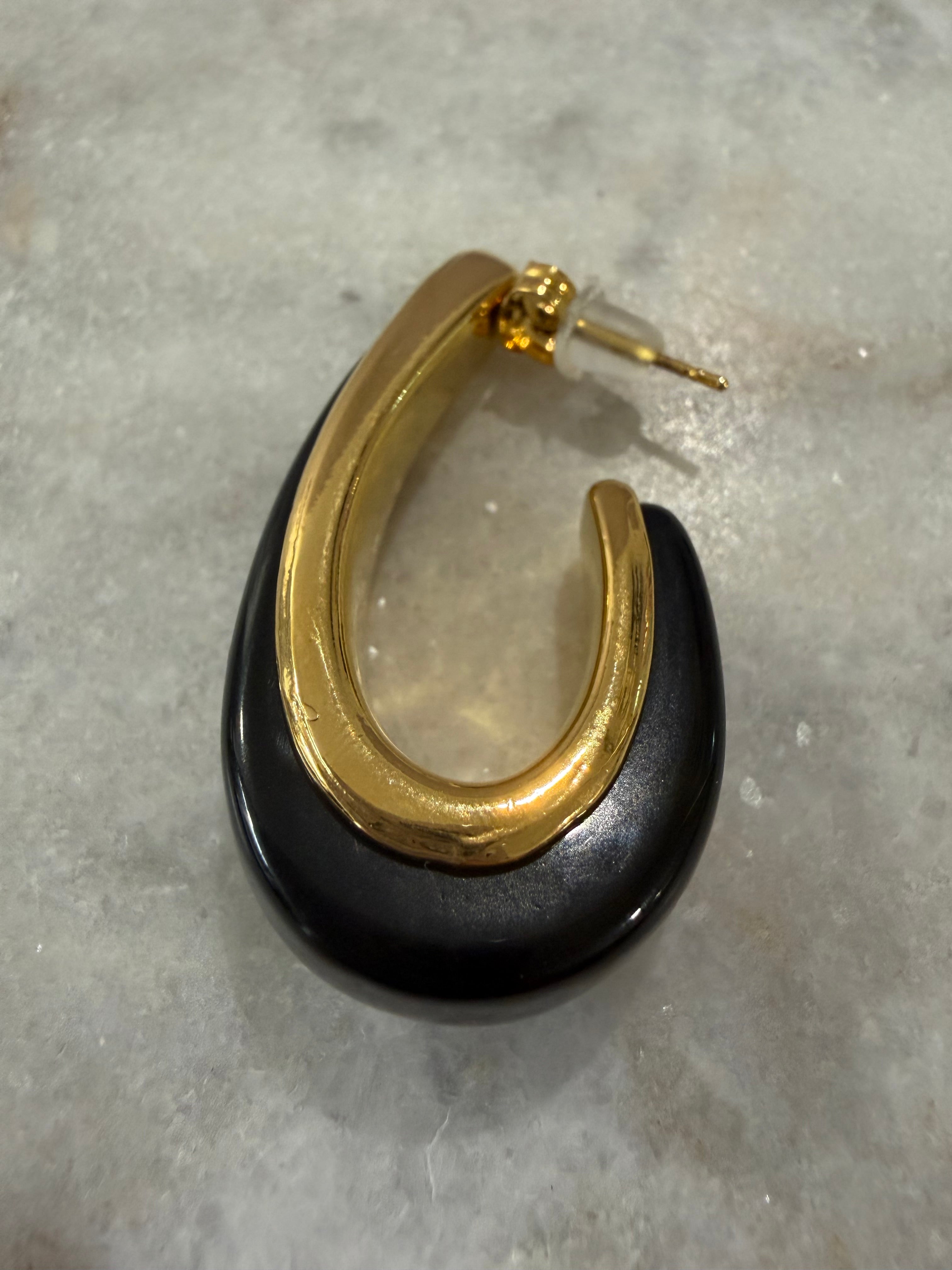 Boucles d’oreilles chic et élégante - noir