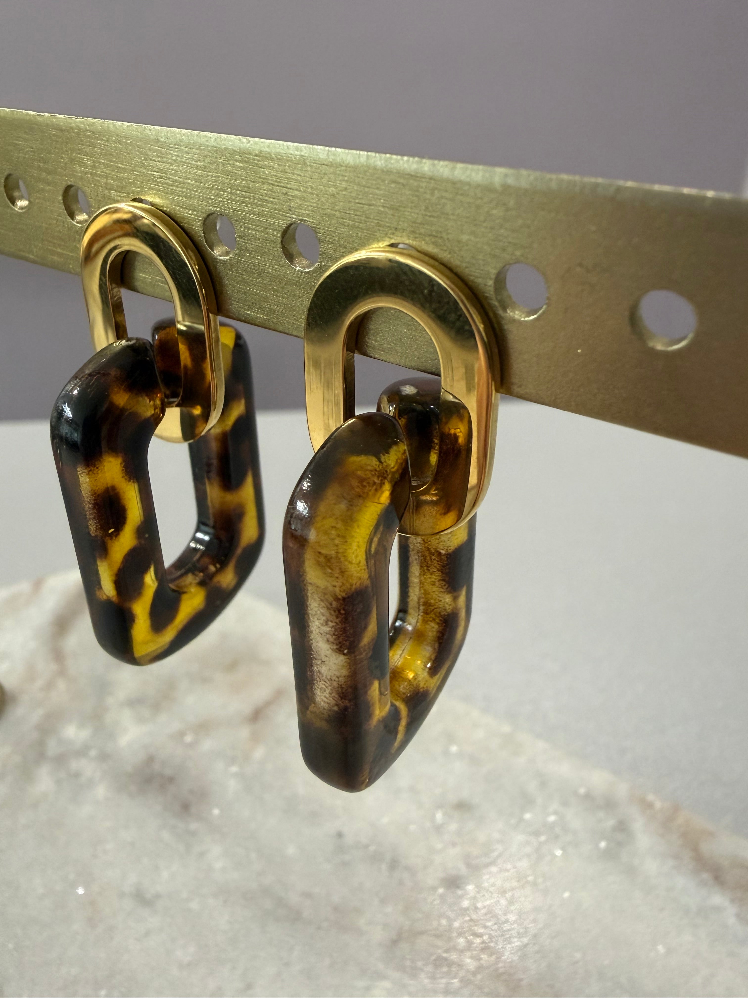 Boucles d’oreilles léopard
