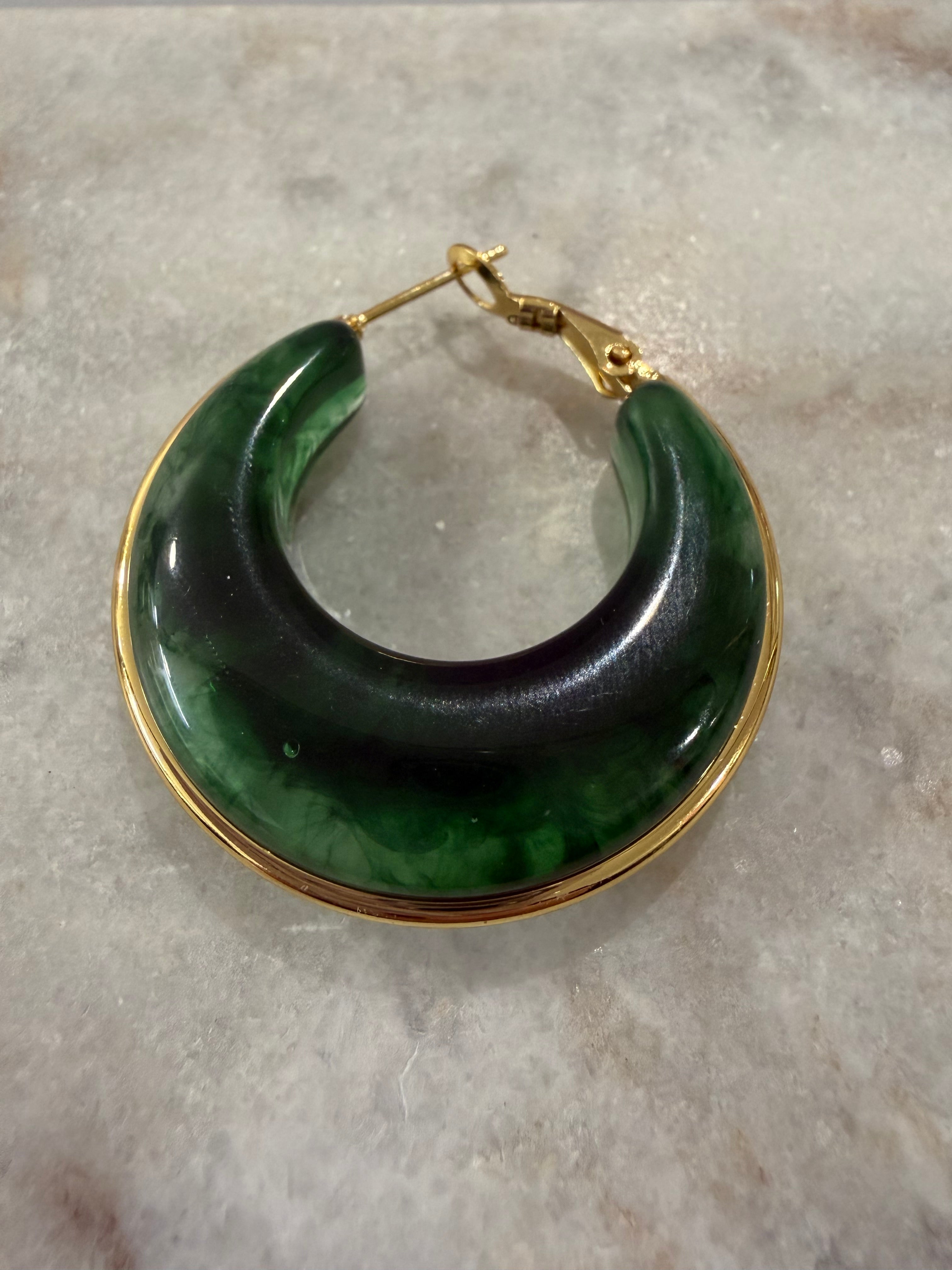 Créoles épaisses - vert