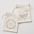 Mini pochette « Happy day » - cœur ou cercle en feuillages
