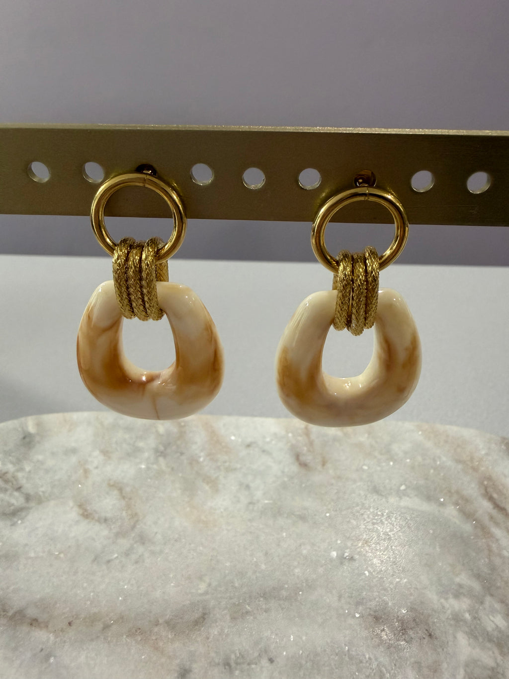 Boucles d’oreilles « Bonnie » - Latté