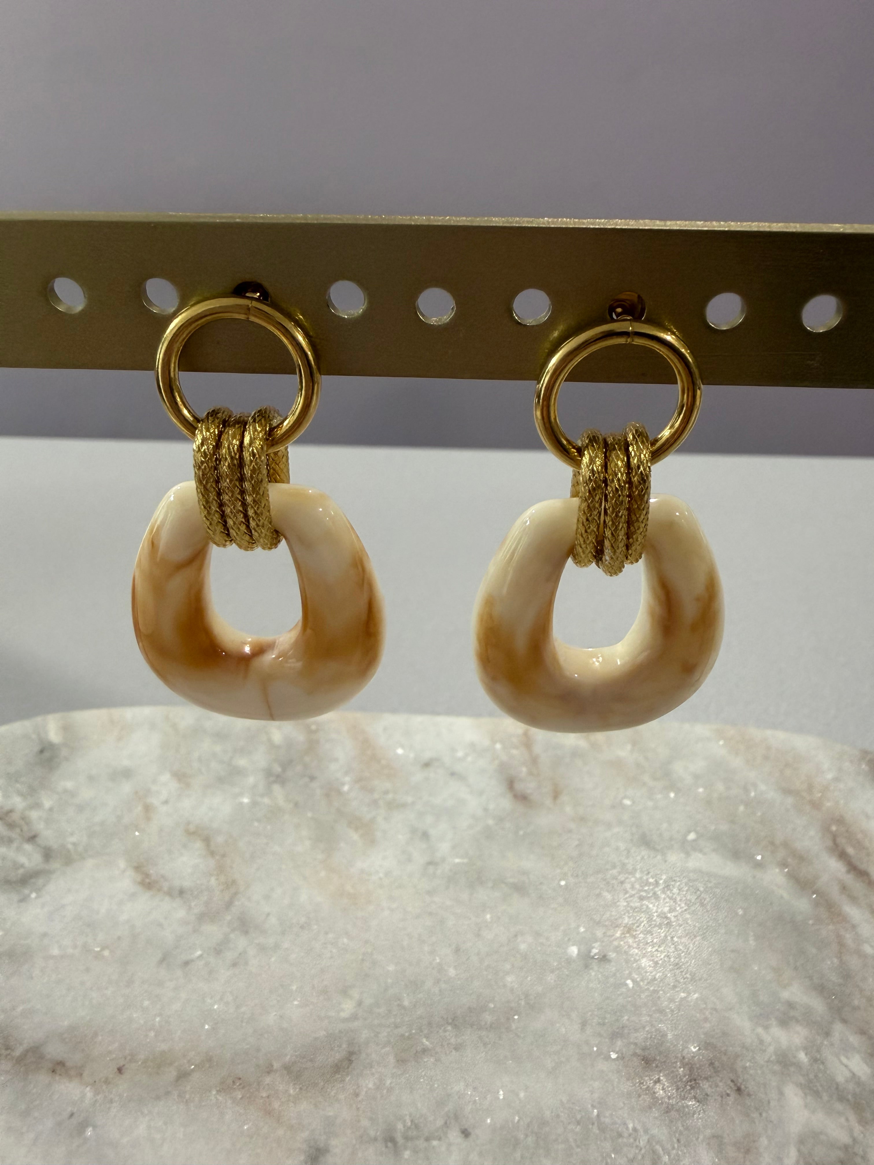 Boucles d’oreilles « Bonnie » - Latté
