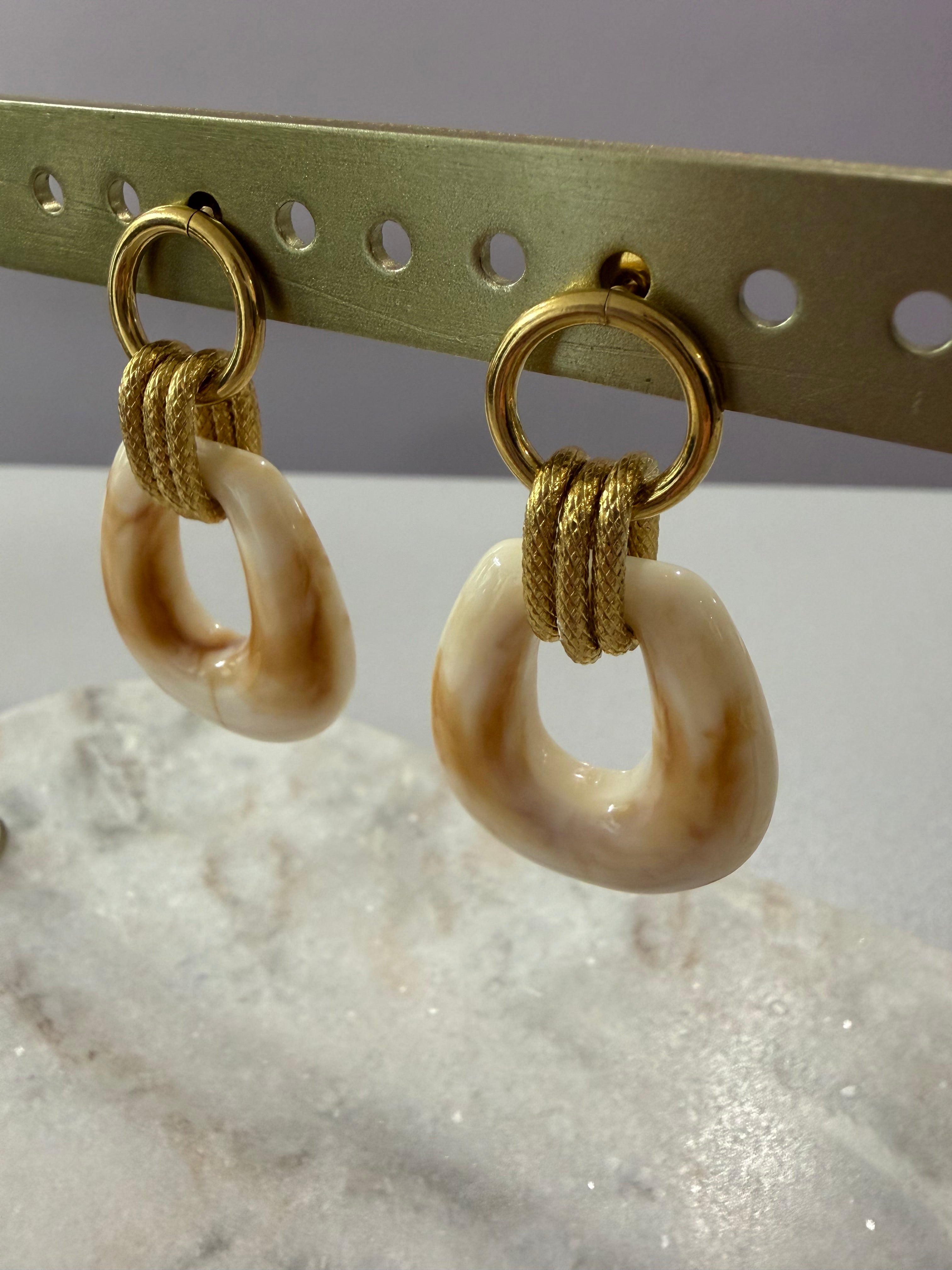 Boucles d’oreilles « Bonnie » - Latté