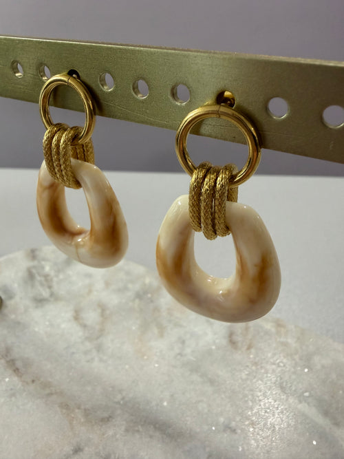 Boucles d’oreilles « Bonnie » - Latté