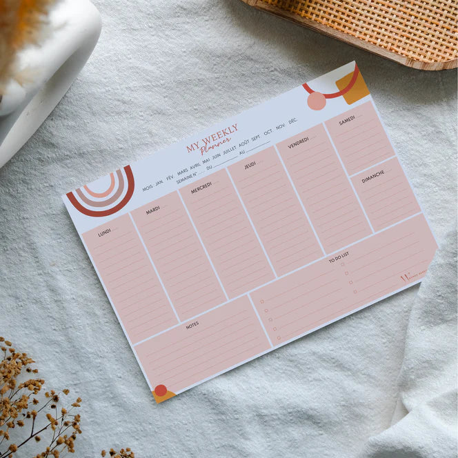 Bloc-notes organisateur « My weekly planner »