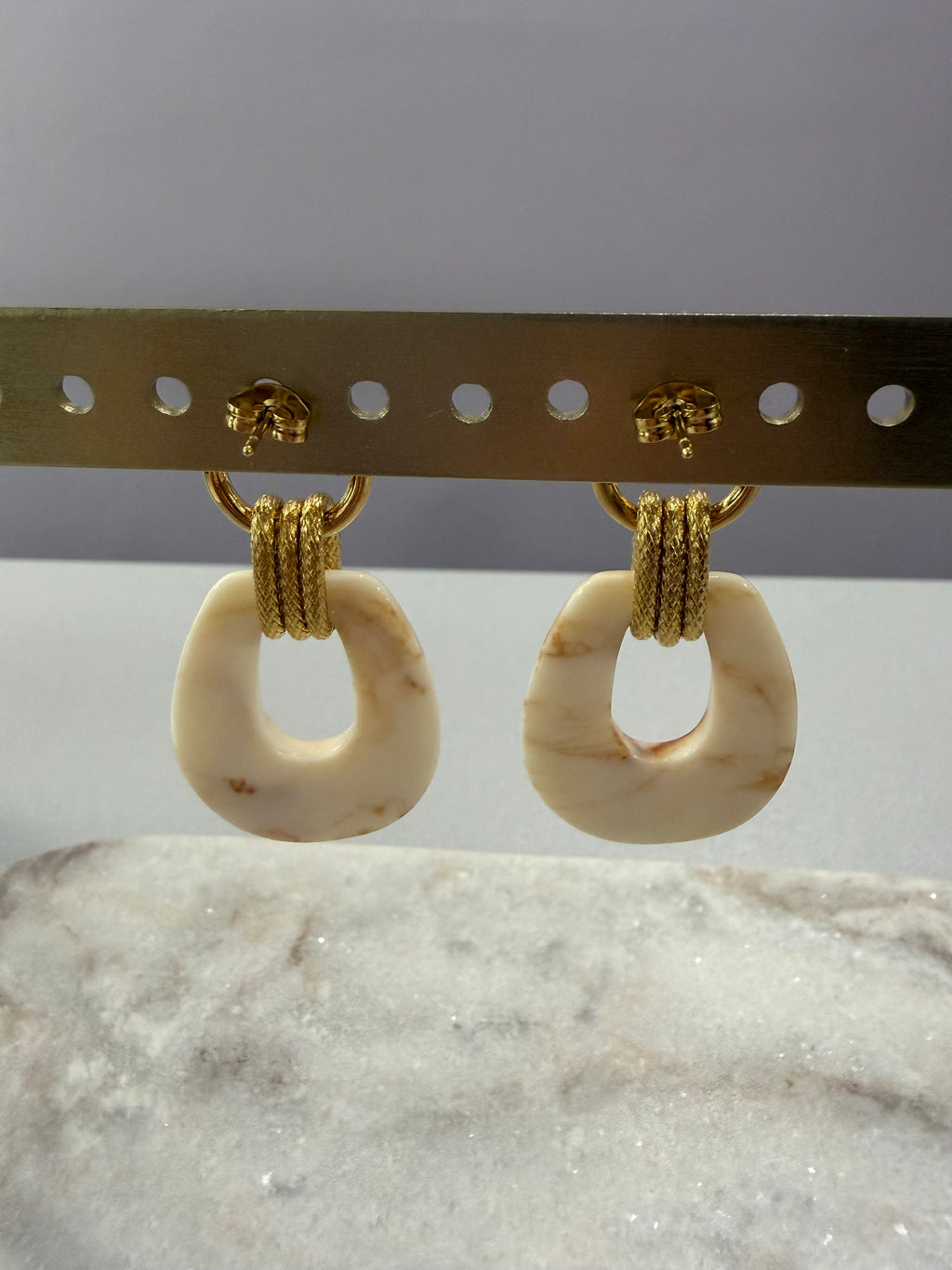 Boucles d’oreilles « Bonnie » - Latté