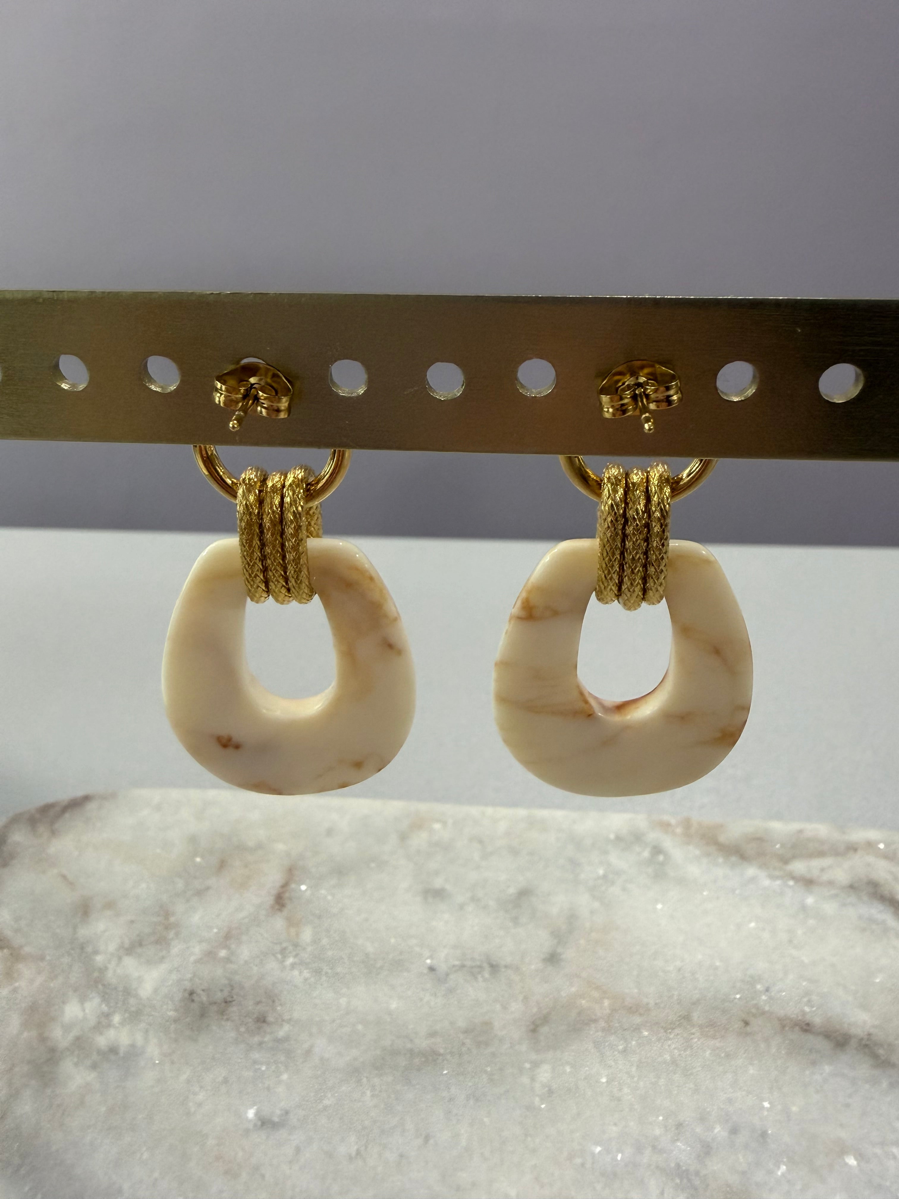 Boucles d’oreilles « Bonnie » - Latté