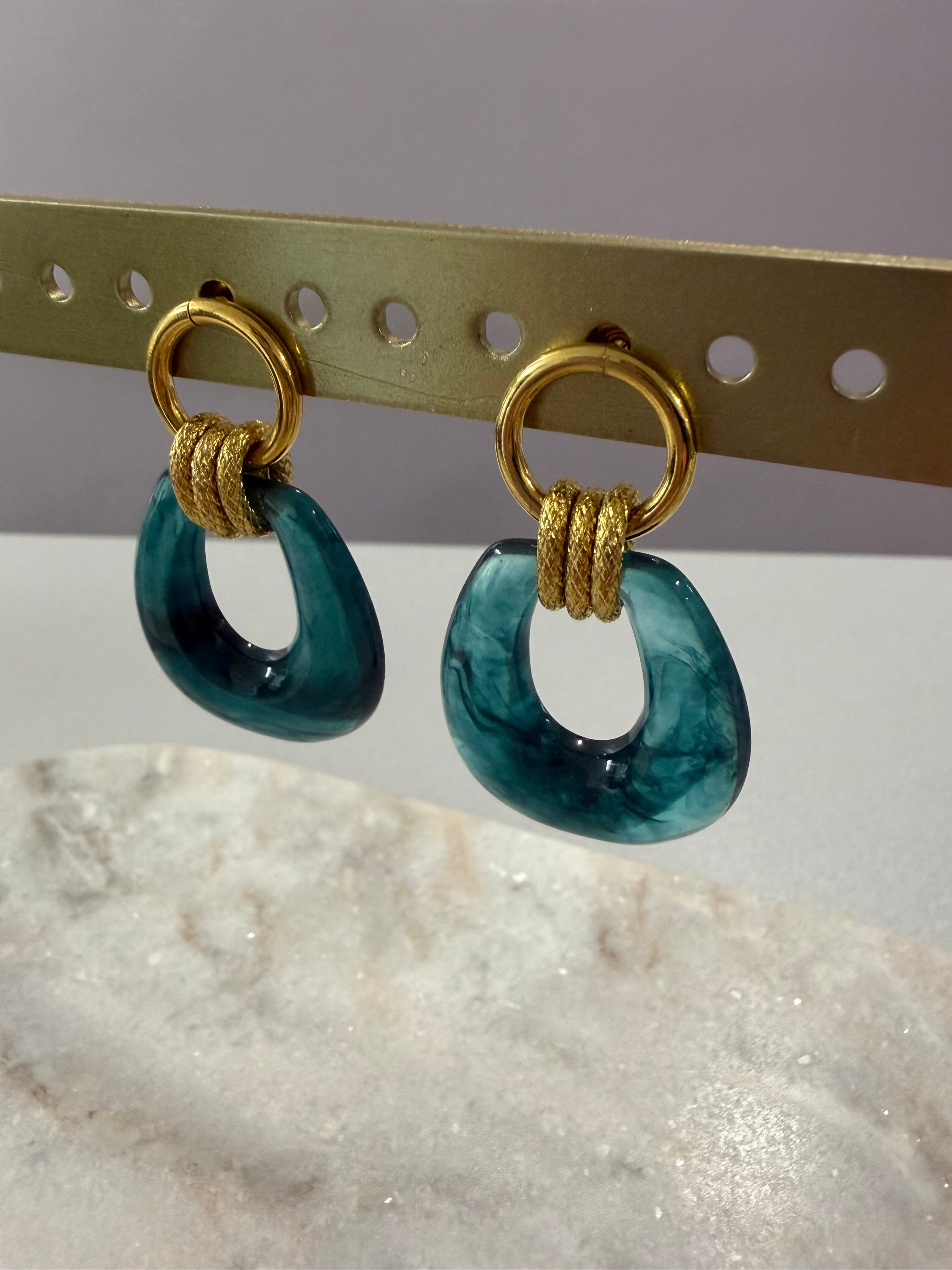 Boucles d’oreilles « Bonnie » - bleu