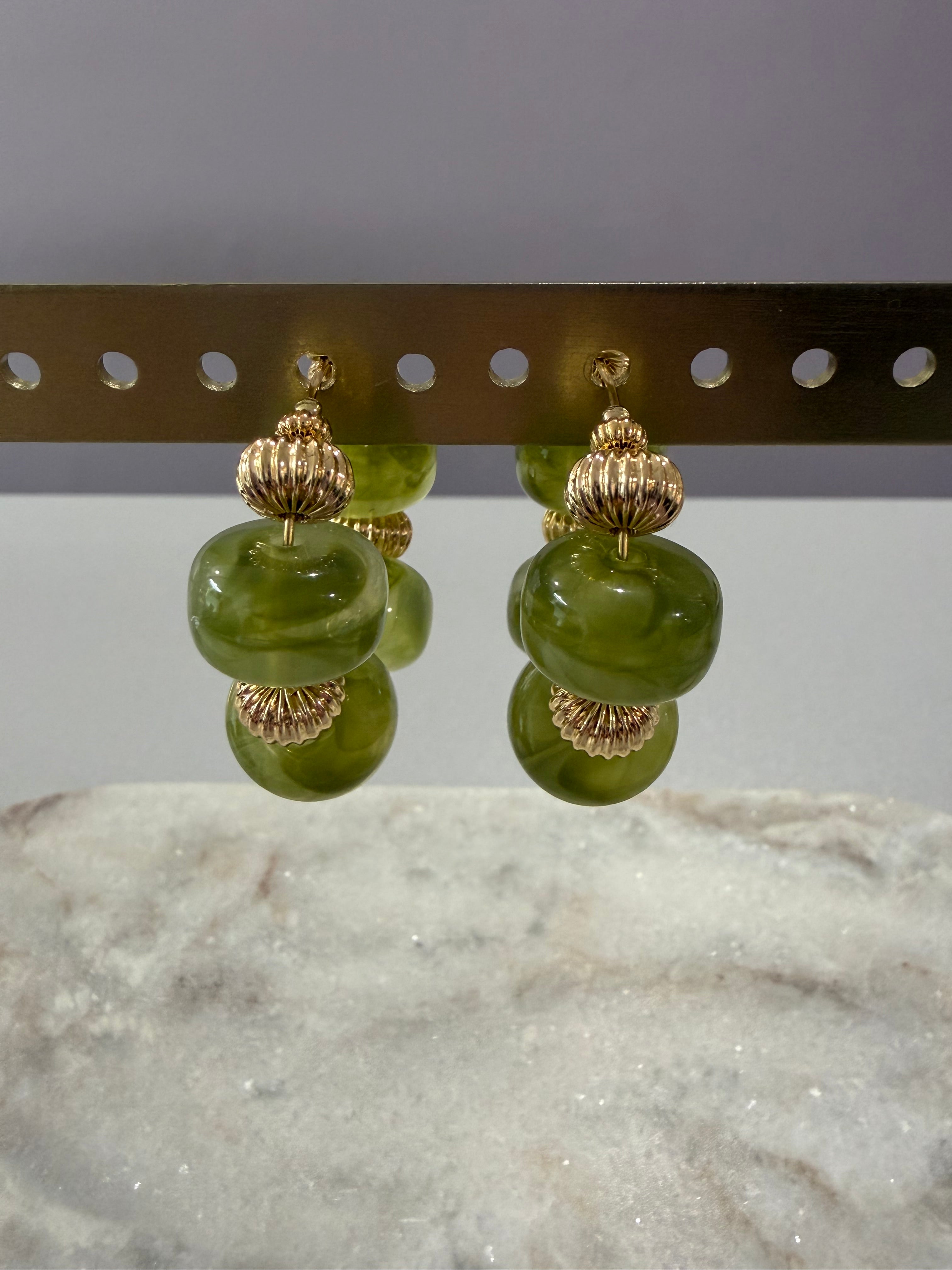 Créoles « Gigi » - vert d’eau