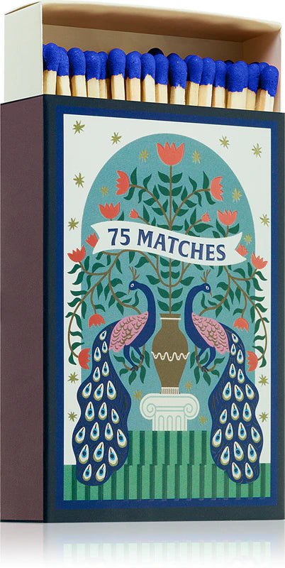 Boite d'allumettes Adopo « Peacock blue » - 75 Allumettes