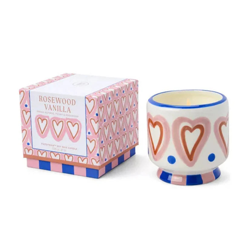 Bougie parfumée « Hearts » Adopo Paddywax - Vanille et bois de rose
