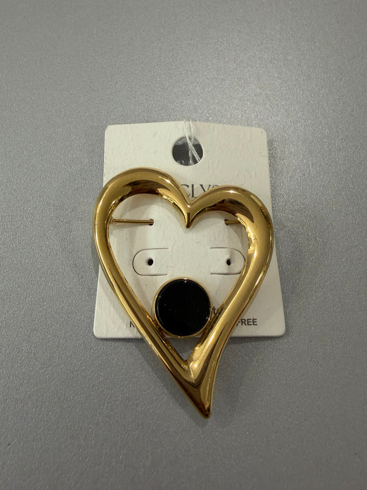 Broche « Badi » - rond noir