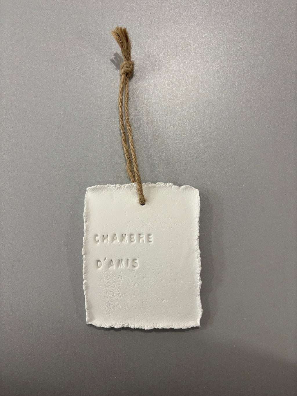 Plaque à message en argile S - à suspendre ou à poser - plusieurs phrases disponibles