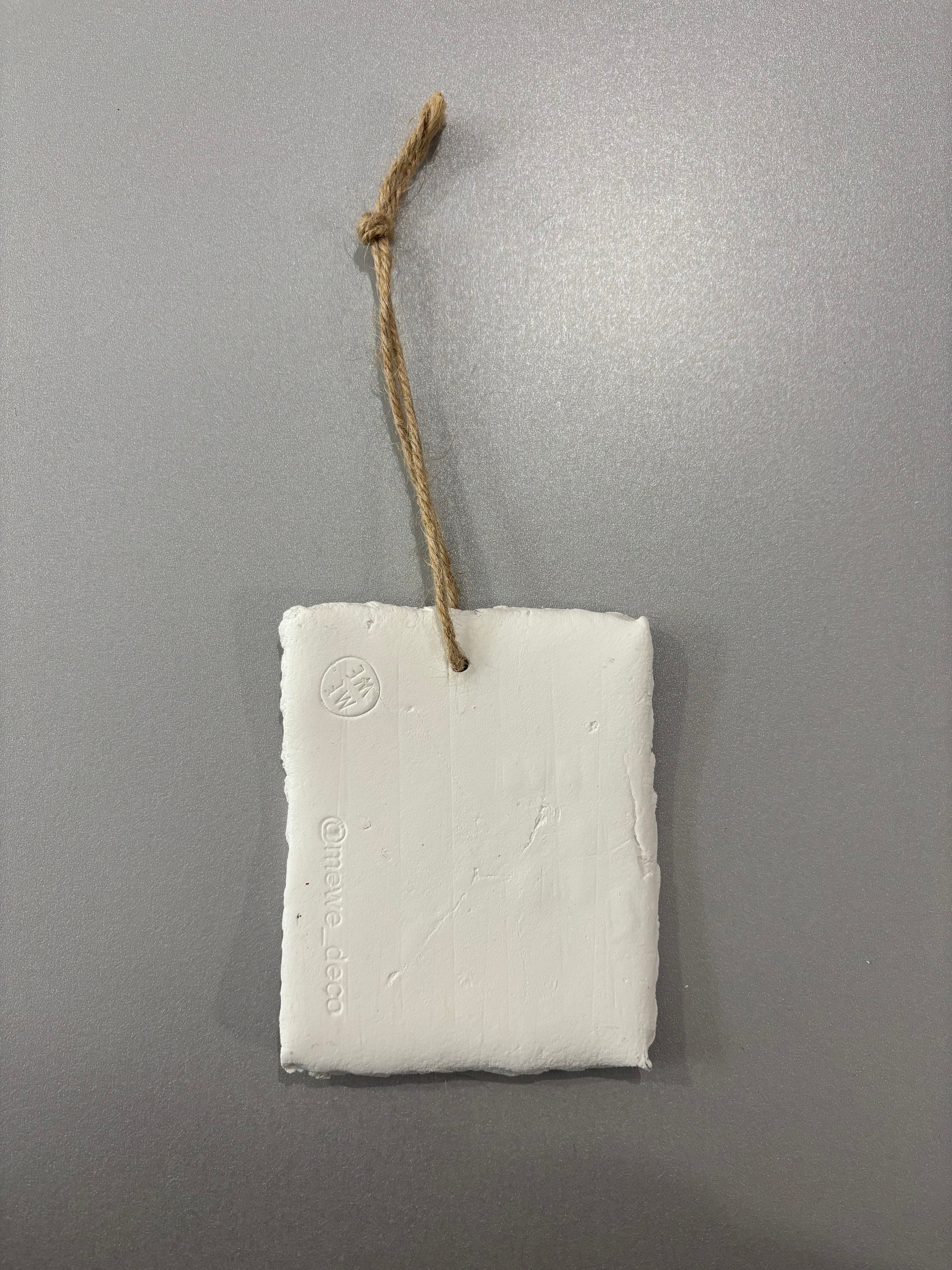 Plaque à message en argile S - à suspendre ou à poser - plusieurs phrases disponibles