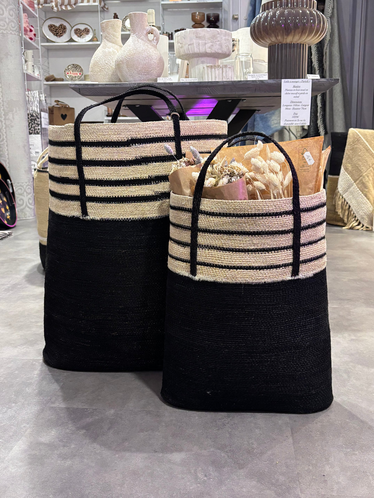 Panier BAOBAB « Beautifully black » - deux tailles disponibles