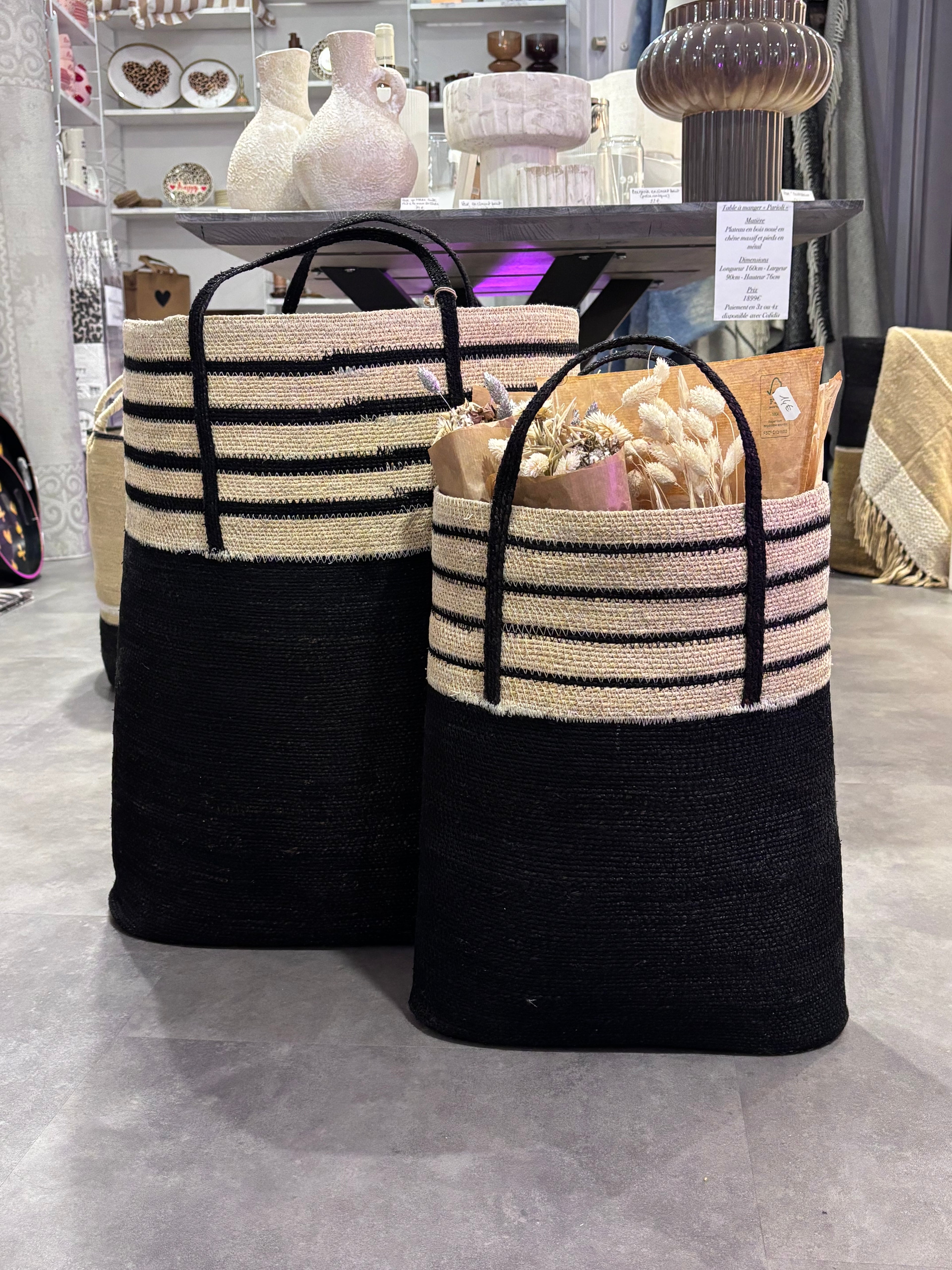 Panier BAOBAB « Beautifully black » - deux tailles disponibles