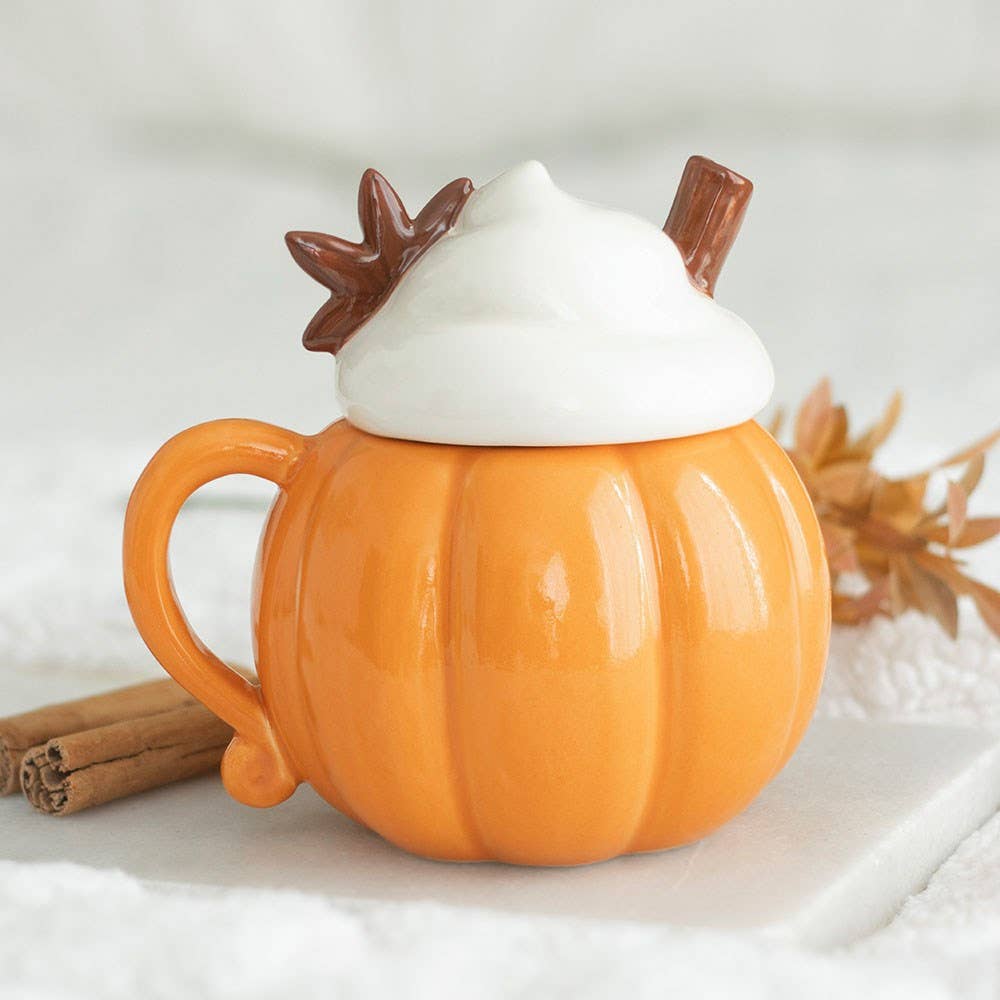 Tasse d'automne « Citrouille » (avec couvercle)